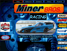 Tablet Screenshot of minerbrosracing.com